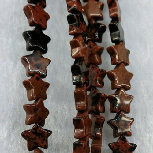 40pcs/lot Mahagony Obsidian Bulk Natural Stone Beads Stars Opal Loose Beads Charm for DIY Necklace Bracelets Jewelry Making Free