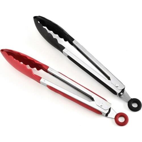 9/12 Inch Stainless Steel Barbecue Tongs for Bread Salad Serving Food Clips BBQ Utensils Kitchen Cooking Tong BPA Free