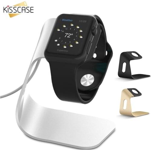 KISSCASE Aluminum Charging Stand For Apple Watch Metal Holder Desk Bracket Charge Cradle for Apple i Watch Charging Dock Station
