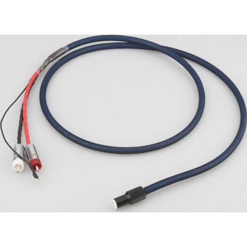 Audiocrast OFC Silver Plated With shielding RCA 5 pin DIN XLR U spade plug Audio Phono Tonearm Cable with Ground Wire