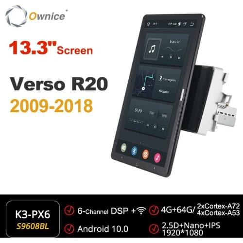 Ownice 13.3 Inch 1920*1080 Android for Toyota Verso R20 2009 - 2018 Car Radio Auto Multimedia Video Audio GPS Rotatable