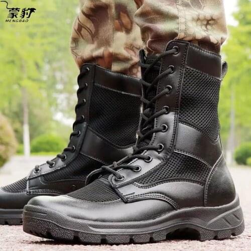 Military Boots Men Special Forces Mesh Breathable Ultralight Combat Boots Training Work Safety Shoes Men Boots Hunting Shoes