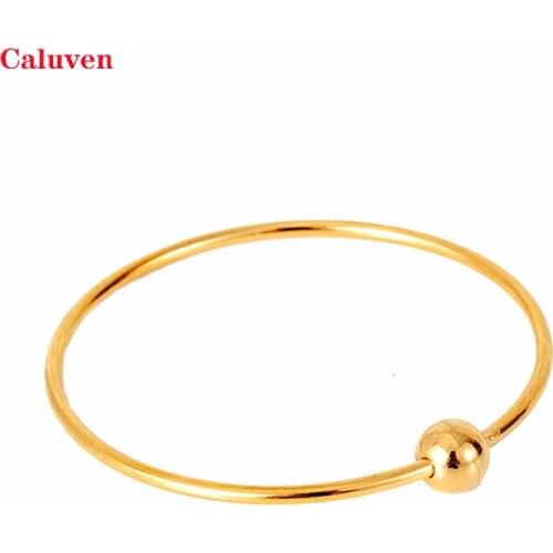 Dubai Bangles for Women Arabic Bangles Copper Ball Indian Bracelets Gold Bracelets&Bangles Bridal Jewelry