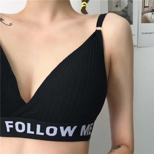 Cotton Bra Push Up Bras For Women Sexy Bh Wireless Bra Seamless Underwear Sexy Lingerie Padded Letter Bralette Brassiere