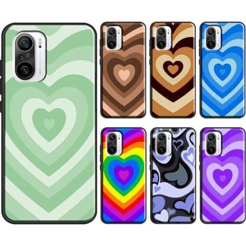 Latte Love Brown Heart Aesthetic For POCO X3 M3 F2 Pro Case For Xiaomi Mi 10T 9T Pro Note 10 Lite A2 Mi 11 A3 Phone Coque