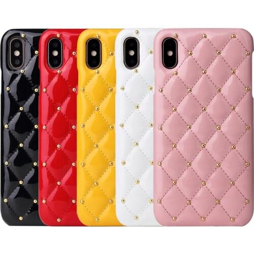 KQJYS Vintage Square Plaid Leather Cover For iPhone 7 8 6s Plus Silicone Leather Case For iPhone 11 Pro 11 Xs Max XR Back Case