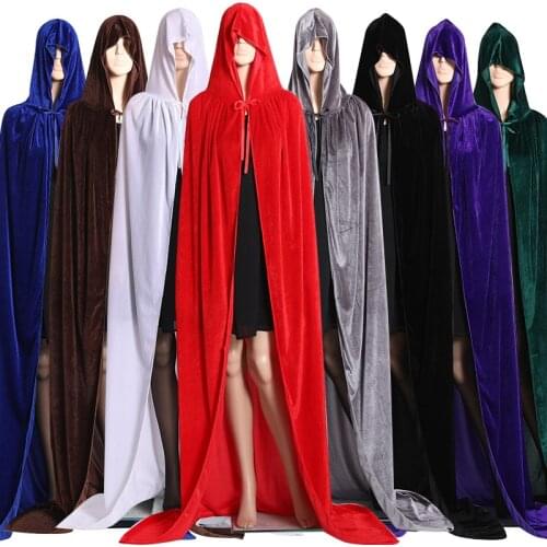 Halloween Long Hooded Cape Cosplay Costume Theater Prop Death Hoody Cloak Devil Long Tippet Withch Halloween Carnival Cloak