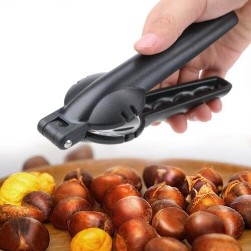 Nut Opener Cutter 2 in 1 Quick Chestnut Clip Walnut Pliers Metal Nutcracker Sheller Stainless Steel Chestnut Clip Kitchen Tools