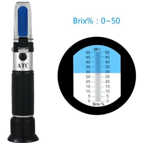 Hot Handheld 0-50% Brix Plastic Material Black Handle Refractometer Brix Refractometer