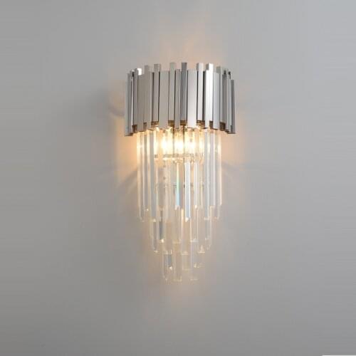 Chrome Silver Black Golden Crystal Designer LED Lamp LED Light Wall lamp Wall Light Wall Sconce For Bedroom