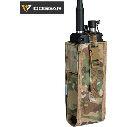 IDOGEAR Tactical Radio Pouch For Walkie Talkie Holder MOLLE MBITR PRC148/152 Airsoft Tactical Molle Tool Pouch Multicam 3553