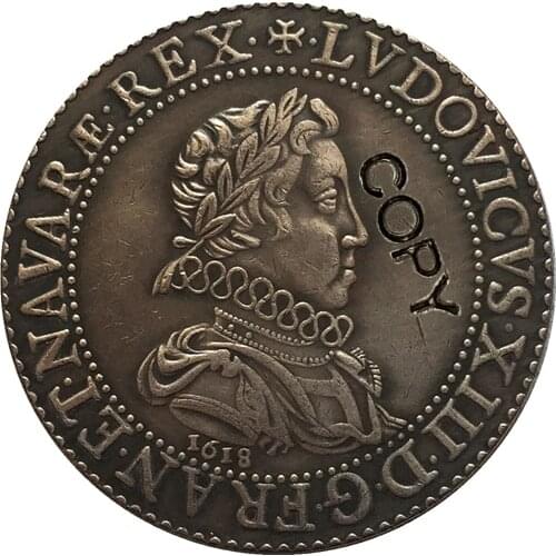 1618 Franc buste au col fraise - Louis XIII copy coins