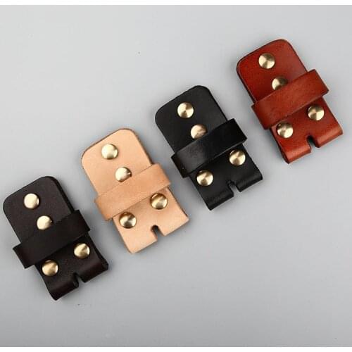 Leather connection leather scalp ring leather ring planting tanning leather head layer cowhide handmade leather accessories