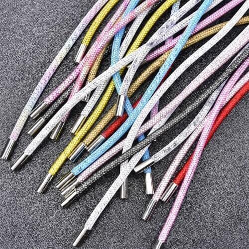 138cm Round Rhinestone Sweatpants Drawstring Cord Crystal Diamonds Mesh Rope Trim DIY Clothes Dress Belt Hoodies String