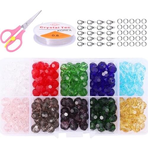 1Box 4mm 6mm 8mm Briolette Beads Crystal Round Beads Faceted Austria Bead for Jewelry Making DIY Accessories