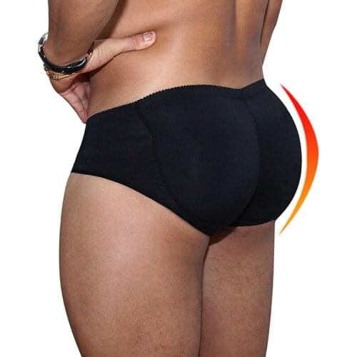 Men Low Waist Body Shaper Panties Hip Lift Shaper Panty Padded Buttocks Butt Lifter Underwear Tummy Control Body Shaping Panties
