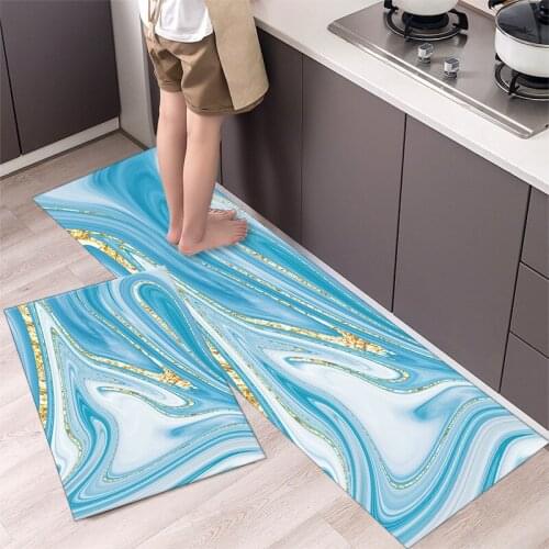Fashionable Simple Nordic StyleWaterproof Kitchen Floor Mat Household Carpet Long Strip Door Mat Modern Home Decor
