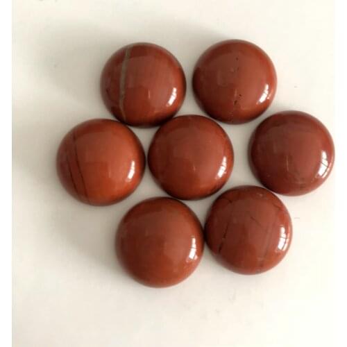 Natural Green Aventurine Red Jaspe r 15mm Round Gem Stone Cabochon Bead CAB Ring Face For Jewelry Maing 10pcs/lot