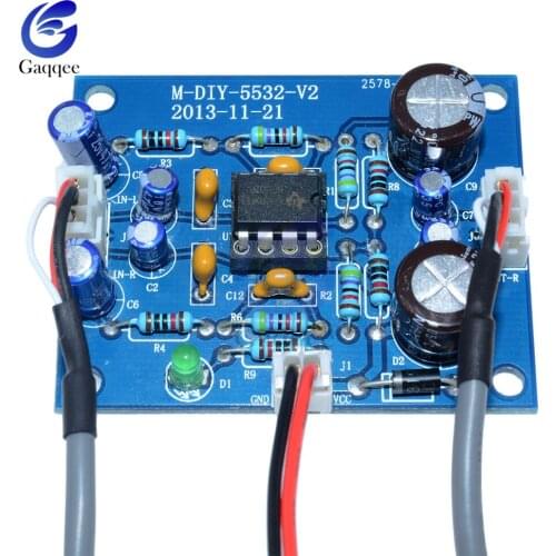 NE5532 OP-AMP Stereo Amplifier Board Audio HIFI Speaker Amplifier Module Control Board Circuit Sound Amplifier Module