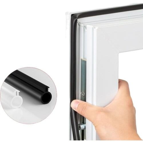 6M Plastic Steel Window O Type Sealing Strip Soundproof Dustproof Silicone Rubber Strip Hollow Bulb Barb Tubular Gasket
