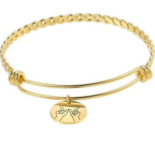 RIR Stainless Steel Custom Gold Best Friends Necklace Bff Adjustable Jewelry For Women Engraved