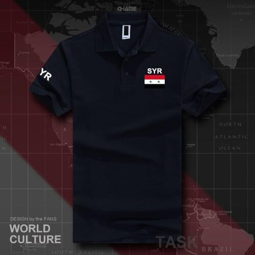 Syrian Arab Republic Syria polo shirts men short sleeve white brands printed for country 2017 cotton nation team flag SYR Arabic