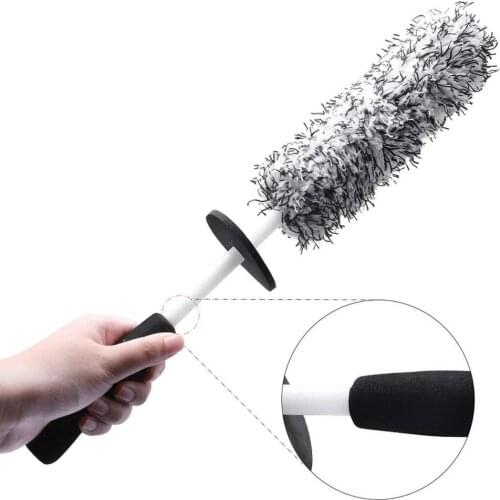 Microfiber Premium Wheels Brush Non-Slip Handle Easy to Cleaning Rims Spokes Wheel Barrel &Brake Caliper Car Detailing Brush Kit