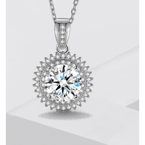 Solid 925 Sterling Silver Pendants Necklaces For Women Elegant Fashion Wedding Anniversary Fine Jewelry Romantic Gifts