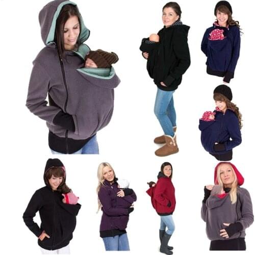 Thickened Pregnancy Cloth Babywearing Maternity Hoodies Baby Carrier Jacket Kangaroo Outerwear Hoodies Multiple Colors Available