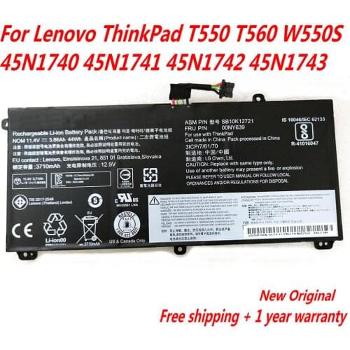 High Quality 00NY639 SB10K12721 Laptop Battery For Lenovo ThinkPad T550 T560 W550S 45N1740 45N1741 45N1742 45N1743