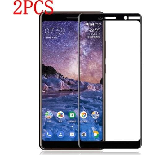 2PCS Full Cover Tempered Glass For Nokia 7 Plus Screen Protector protective film For Nokia 7 Plus glass