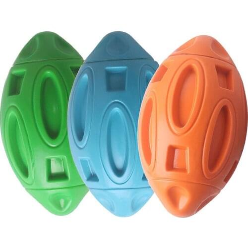 Pet Sounding Rugby Rubber Chew Toy Toothbrush Dog Toothbrush Unique Appearance Lovely Built-In Generator Develop Intelligence