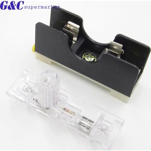 1PC FS101 10A 55 * 48 * 16mm socket with DIN rail mounting fuse 6 * 30mm electronics safe, reliable and durable