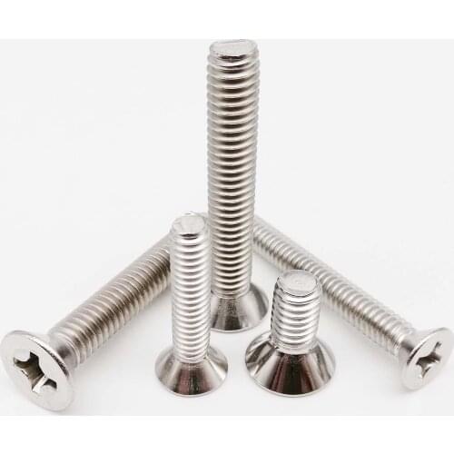 10/50pcs UNC 2#-56 4#-40 6#-32 8#-32 10#-24 US Coarse Thread 304 Stainless Steel Cross Phillips Flat Countersunk Head Screw Bolt