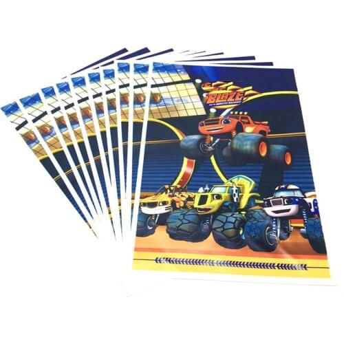 10pcs/Set Blaze And The Monster Machines Loot Bags Happy Birthday Event Party Decoration Gift Bags Kids Baby Shower Candy Bags