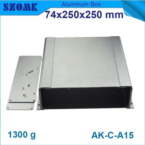 10 pcs/lot cases for electronics metal project box 74(H)x250(W)x250(L) mm which in good quality box for electronic project
