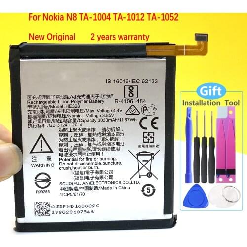 100% Original HE328 3030mAh Battery For Nokia 8 N8 New High Quality +Tracking number