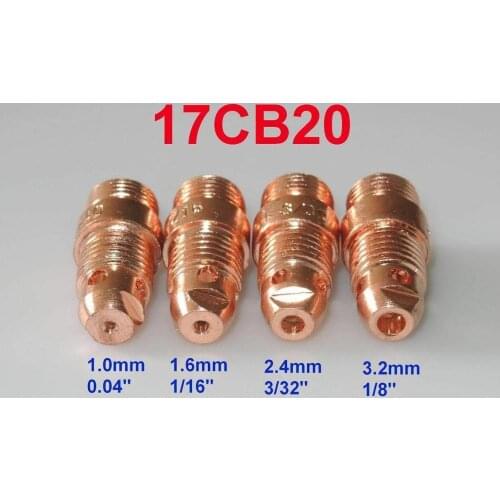 17CB20 3/32" 2.4mm short Collet Body Connector Tungsten Holder For WP17 18 26 TIG Welding Torch