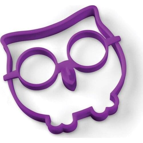 20pcs/lot, Breakfast Silicone Owl Fried Egg Mold Pancake Egg Ring Shaper Funny Cooking Tool molde huevos