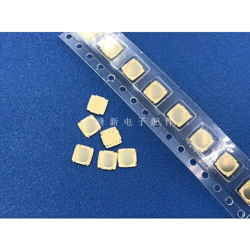 30Pcs Braid 4.5*4.5*0.4 SMD 4 feet white membrane switch sheet type key switch light touch button