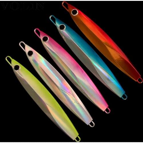 JEKEKU 5pcs NEW Ocean Slow Jigging Metal Fishing Lure 60g 80g 100g 120g 150g Hard Lure Fishing Metal Jig SaltWater Lead Lure