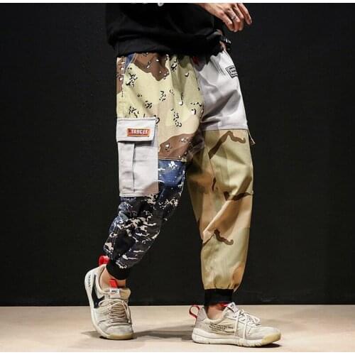 Cargo High Street Hiphop Camouflage Mens Casual Baggy Harem Pants Mens Sweatpants military pantalon homme