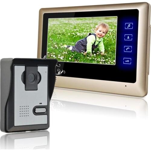 Intercom for home 7'' Wired Video Door Phone Touch Button Monitor HD Camrea With Night Vision Waterproof