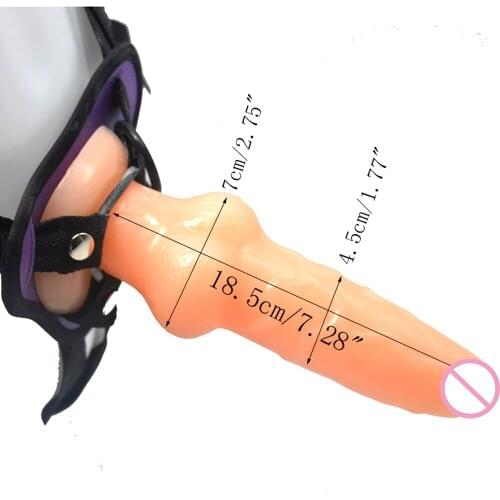 FAAK 18.5cm Dog Dildo Strapon Realistic Dog Penis Dick Panties Erotic Adult Sex Toy for Women Lesbian Vagina Gay Anal Butt Plug