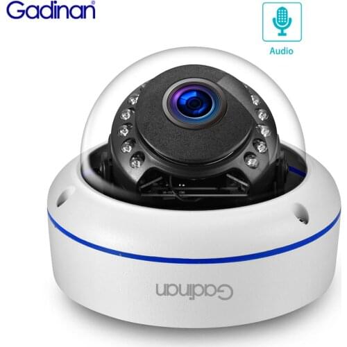 Gadinan H.265 2592X1944P 5MP 3MP IP Camera 48V POE Dome Audio Record Outdoor VandalProof CCTV Security Video Surveillance Cam