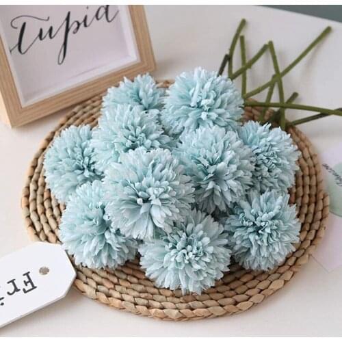 Artificial Flowers Chrysanthemum Ball Flowers Bouquet 10Pcs Present for Important People Glorious Moral