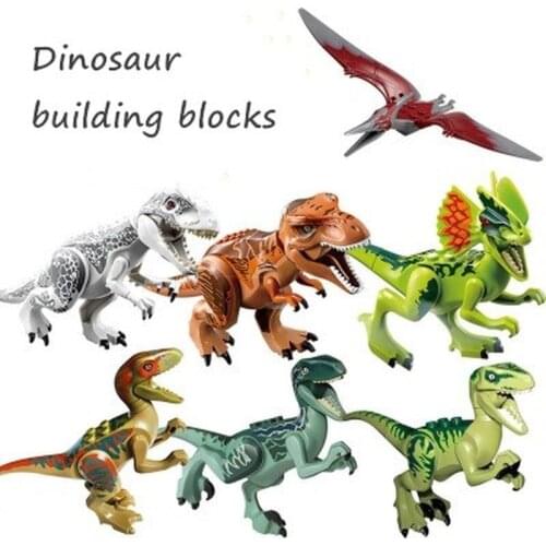 DIY Dinosaur Building Blocks Compatible with Lego Jurassic Dinosaur Park Tiny Models Building Block Kids Toys Creator Animals