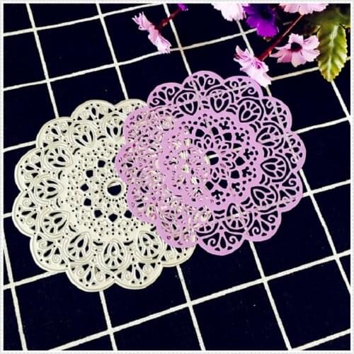 Round Flower Lace Metal Cutting Dies Stencils For Decor Scrapbooking DIY Album Cards Decoration Embossing Folder Die Cuts Mold