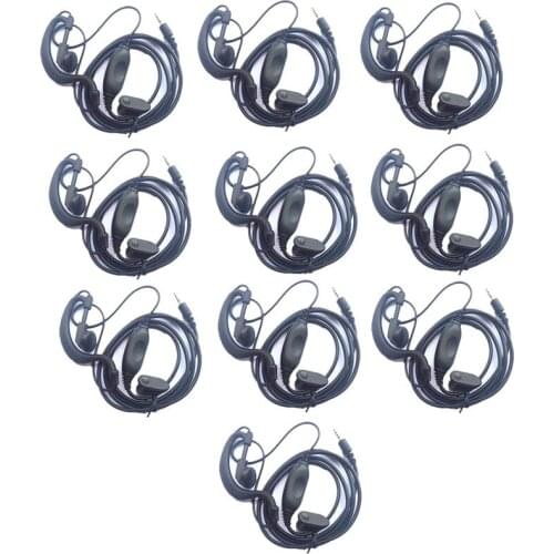 Lot 10pcs Original PUXING PTT Mic Speaker Headset Earphone Earpiece for Puxing PX-2R PX-2Rplus PX-A6 PX-A6plus PX2R PXA6 Radio