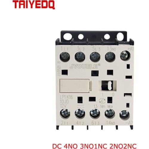 LP1K16 1601(3NO1NC) 1608(2NO2NC) 1610(4NO) Small Contactor 12V 24V 36V 48V 110V 220V 45mm*58mm*57mm Control Motor